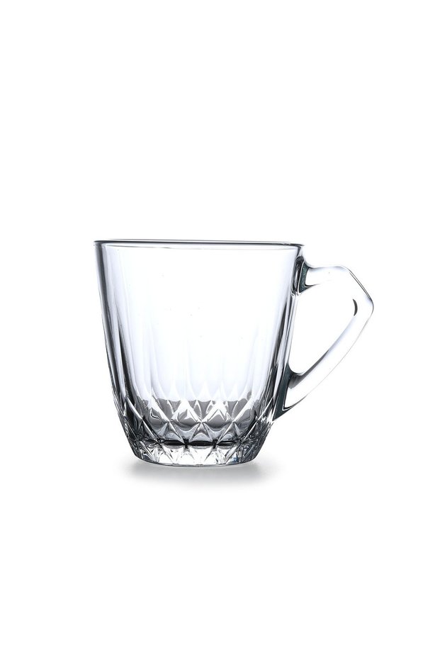 2 Pieces Mercan Glass Mug Set 160 Ml Clear
