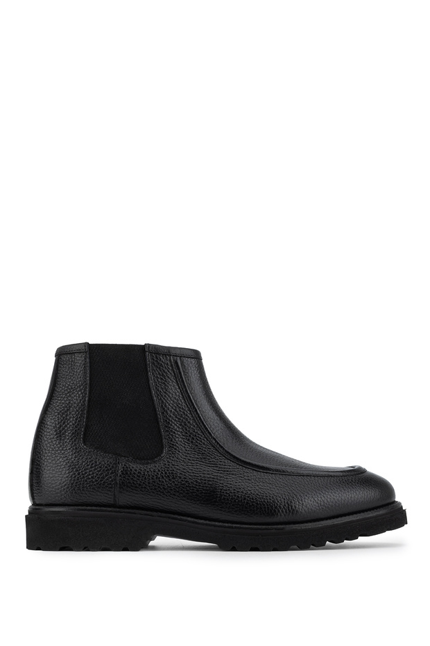 Men's Genuine Leather Black Casual Boots