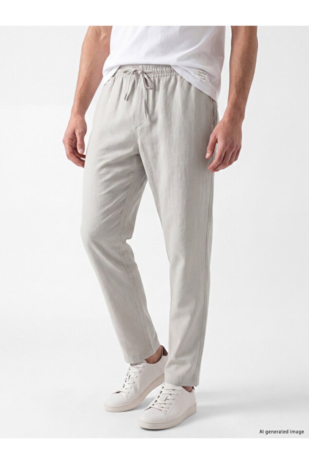 I Standart Fit Linen Look Men's Trousers from Freezen Store