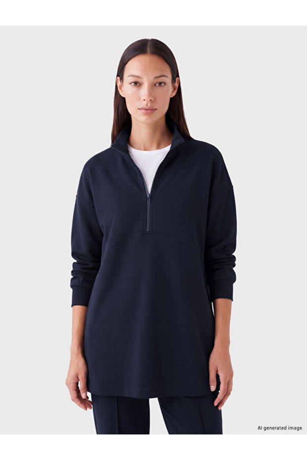 Quality Pieces from Çelebi Store Abundant Placing Soft Touch Women's Sweatshirt Tunic