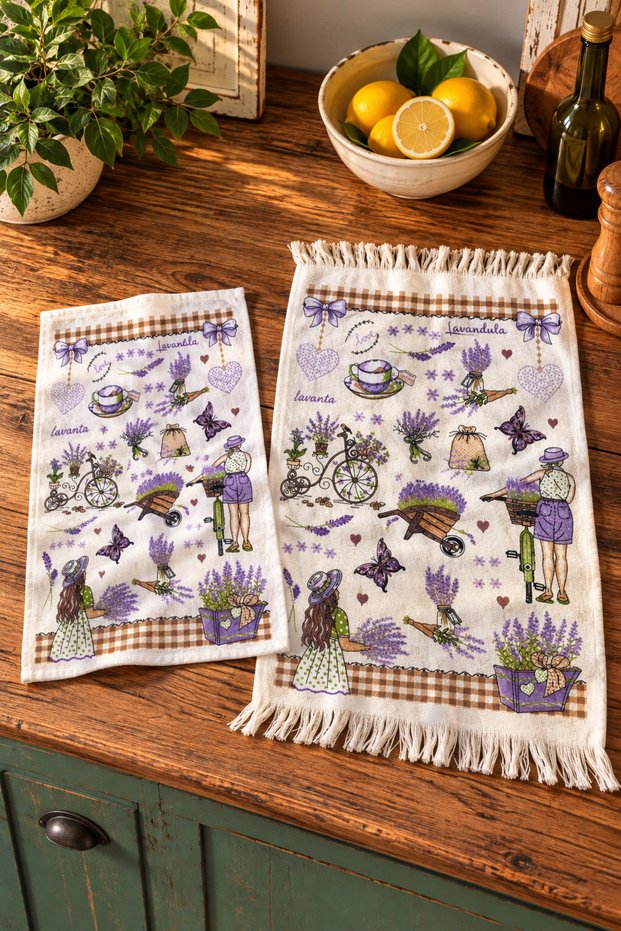 Kitchen Towel Printed 30X50 40X60 2 Pieces Drying Cloth Hand Towel