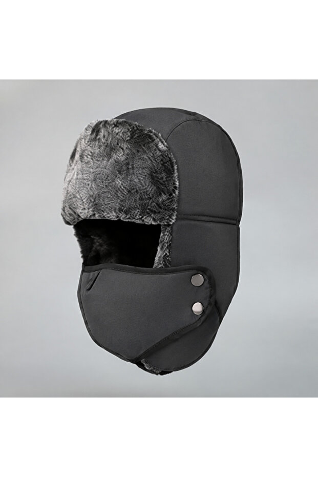 70% Cotton 30% Acrylic, Shearling Russian Pilot Hat Is Waterproof