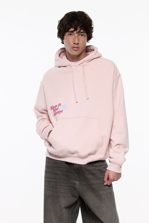 Grafikli kapüşonlu sweatshirt