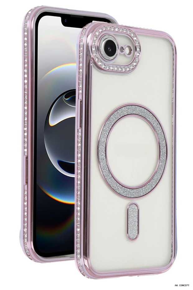 Concepta Newface iPhone 16E Joke Simli Magneticsafe Case (132328) - Pink