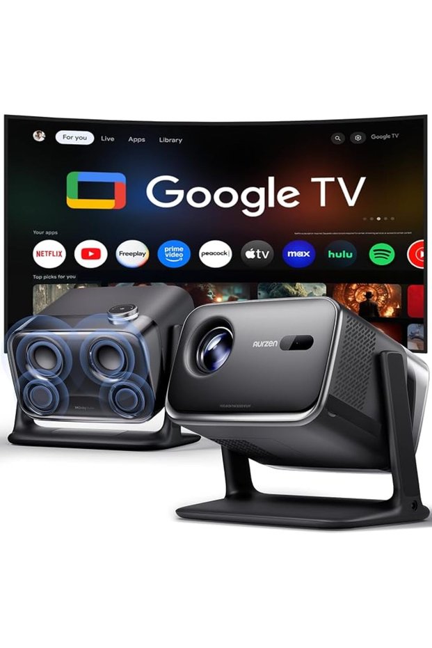 جهاز عرض ذكي صغير من BOOM يعمل بنظام Google TV مع واي فاي وبلوتوث