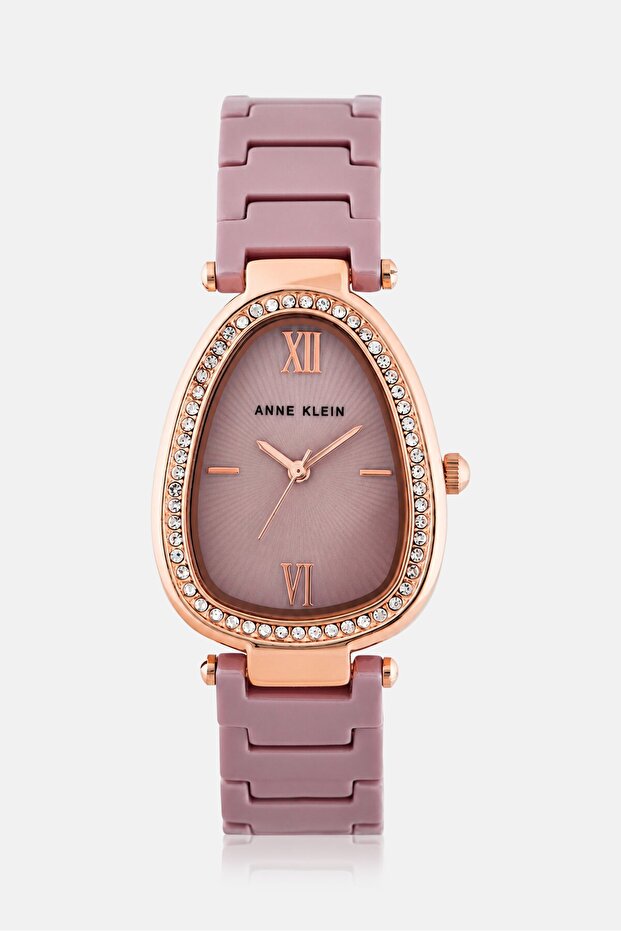 Women AK5012RGTP Analog Ceramic Watch 36 mm, Light Tan