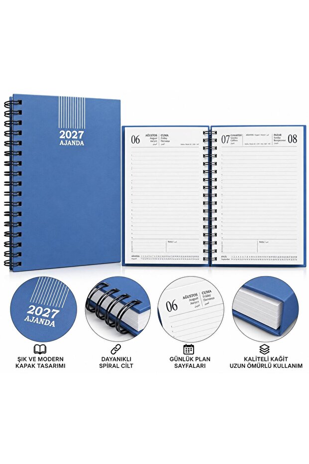 Hard Cover Spiral 17X24 Agenda 2027 Lined
