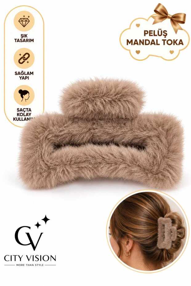 Plush Rectangular Model Hair Clip