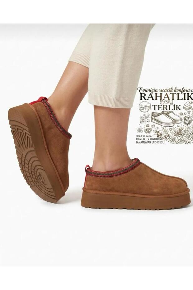 Ultra Mini Short Suede Women's Boots Shoes Slippers with Fur Inside