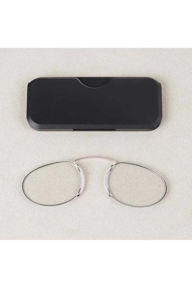 +250 black Nose-Clip Reading Glasses, No Temple Arms Design, Lightweight to Wear, Can Be Attached to