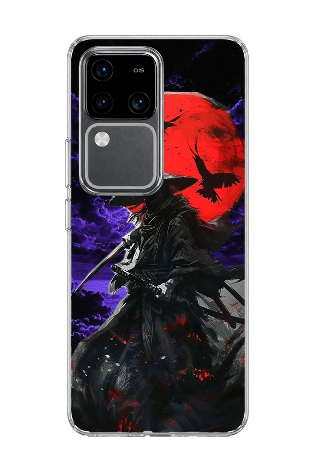 Vivo V30 5g Compatible Samurai Purple Night Printed Transparent Phone Case
