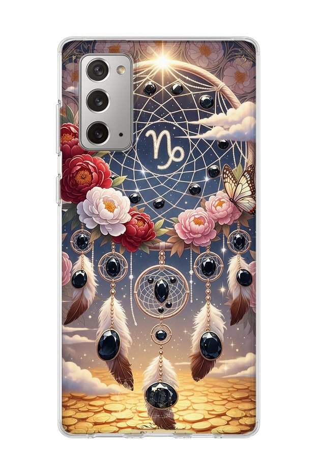 Samsung Galaxy Note 20 Compatible Capricorn Sign Printed Transparent Phone Case