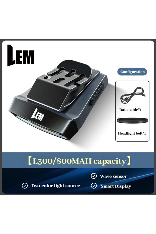 1PC LEM COB Headlight Rechargeable Ultralight USB Head Flashlight 180lm Clip on Hat Light Motion Sen