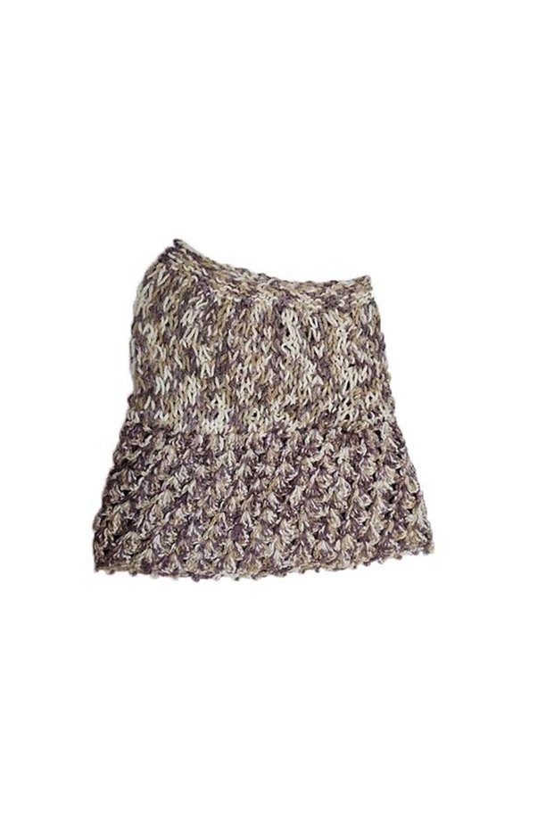 Unique handmade knitted circular scarf