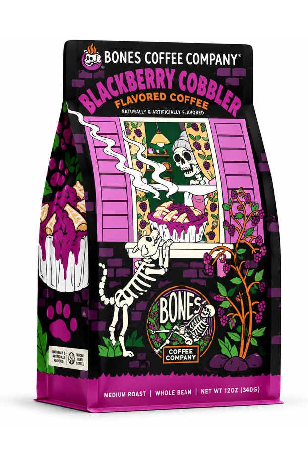 Blackberry Cobbler Flavored Coffee - Medium Roast, Whole Bean 340g
