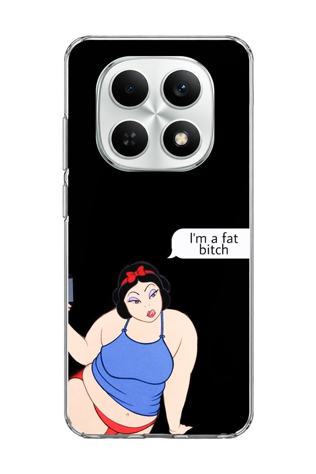 Redmi Note 15 4g Compatible Funny Princess Black Printed Transparent Phone Case