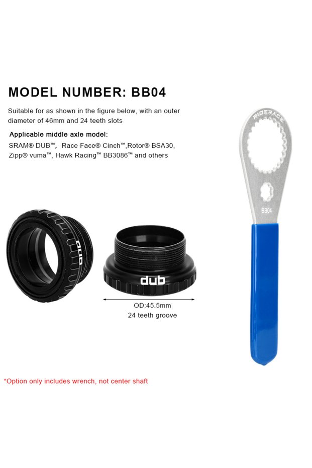 BB04 RIDERACE Bicycle Bottom Bracket Wrench Removal Tool Bike BB Remover 39/41/44/46/49mm For Shiman
