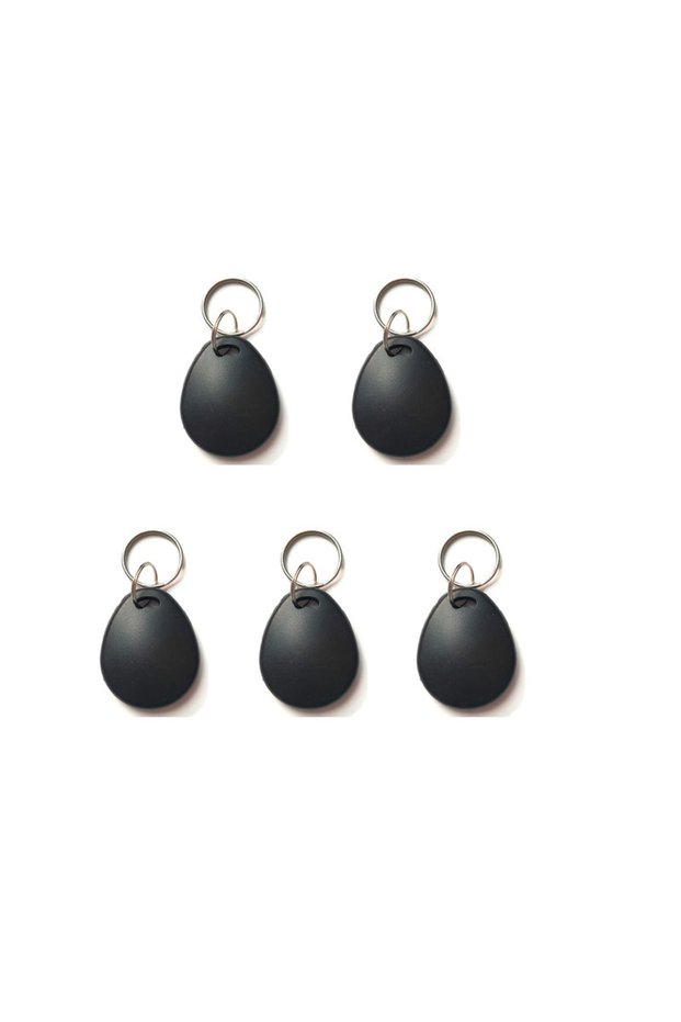 5pcs 5/10Pcs Black RFID ID 125KHz EM4305 T5577 Waterproof Blank Key Ring Tag Copy Writable Rewritabl