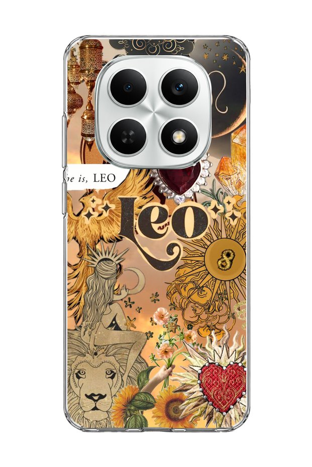 Redmi Note 15 4g Compatible Leo Zodiac Sign Printed Transparent Phone Case