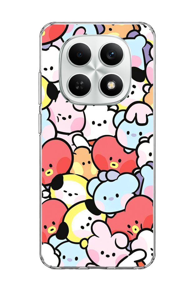 Redmi Note 15 4g Compatible Cute Colorful Characters Printed Transparent Phone Case