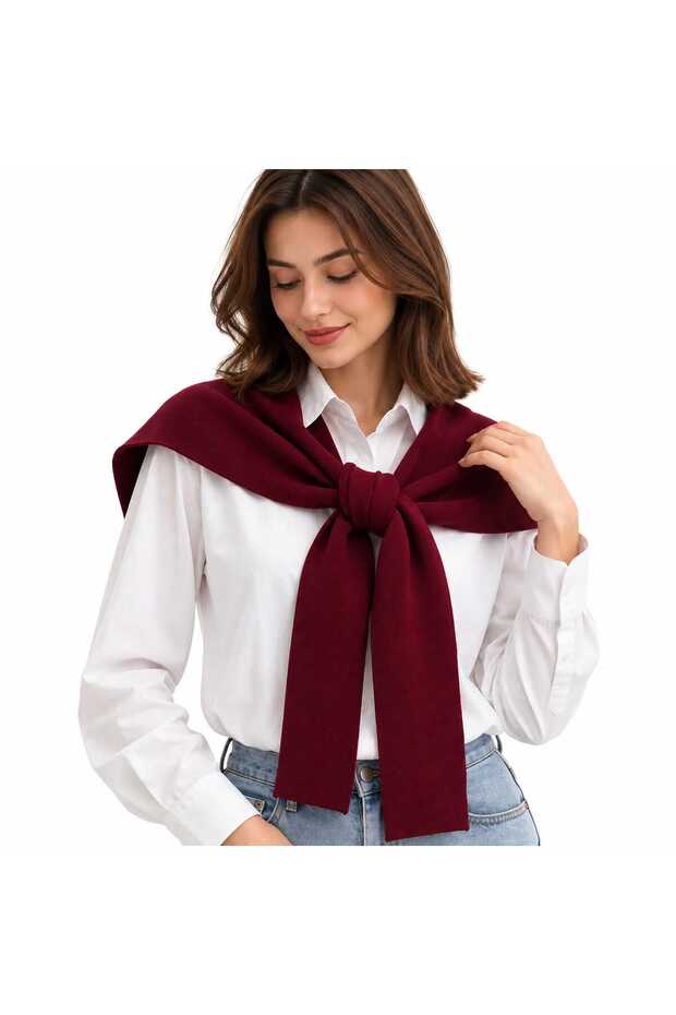 Women's Knitwear Shoulder Shawl – Tie-On, Dual Use, Stylish and Modern Design