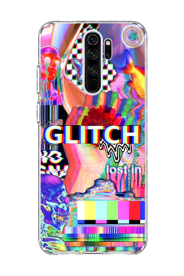 حافظة هاتف شفافة مطبوعة بتصميم ملون متوافق مع Redmi Note 8 Pro