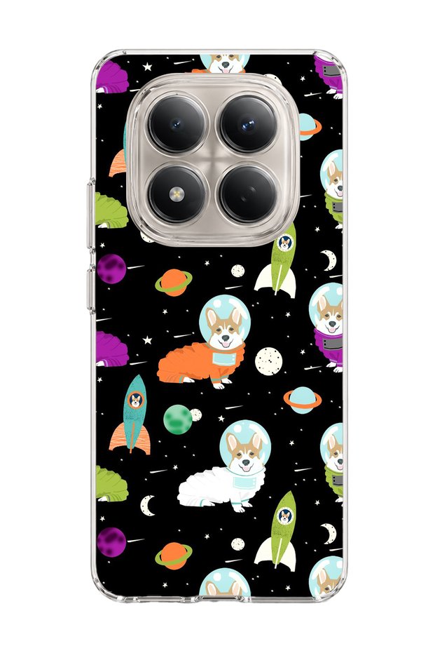 Redmi Note 15 Pro 4g / 5g Compatible Astronaut Dog Printed Transparent Phone Case