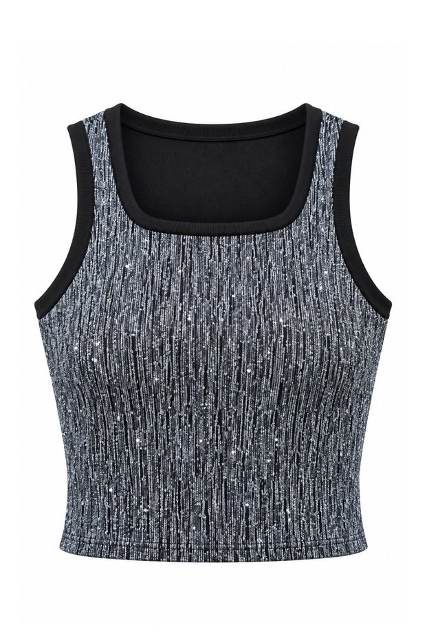 Women's Athlete Knitted Lycra Stylish Sports Tank Top