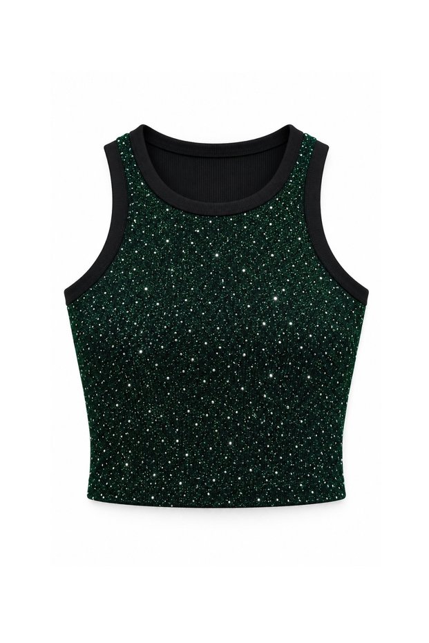 Women's Athlete Knitted Lycra Stylish Sports Tank Top