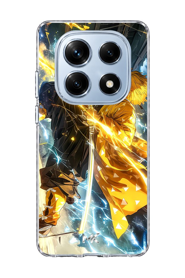 Redmi Note 14 Pro 4g Compatible Anime Lightning Sword Printed Transparent Phone Case