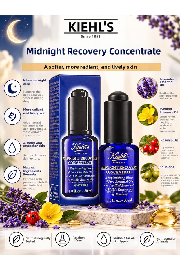 Midnight Recovery Concentrate 30 ml – Nourishing and Renewing Night Care Serum