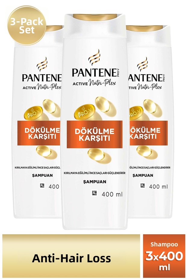 Anti-Hair Loss Shampoo for Fine Hair Prone to Breakage 400 ml X 3 Pcs