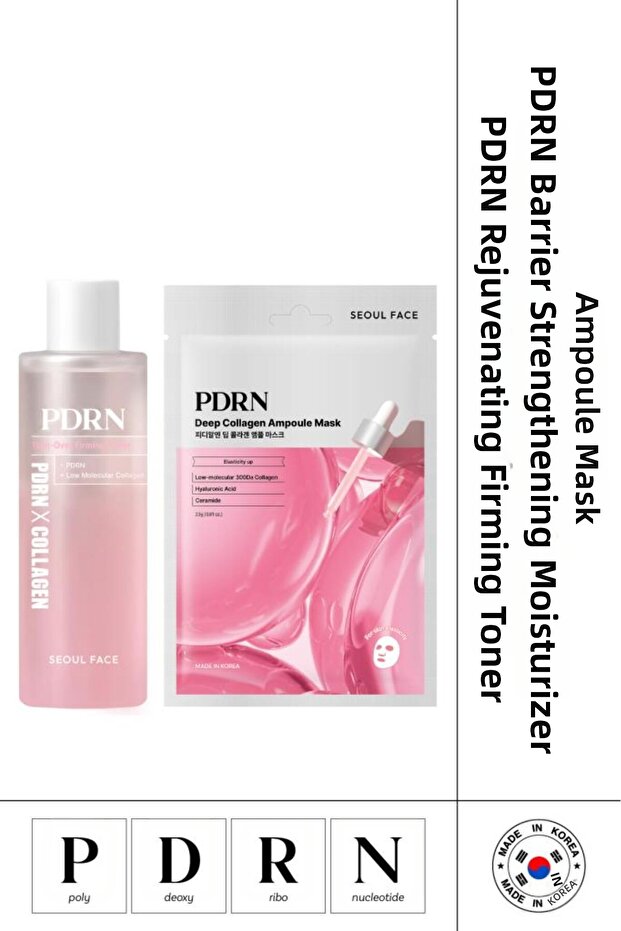 Renewing Firming Anti-Aging Pdrn Tonic 250 ml and Rose Pdrn Ampoule Mask 23 Gr