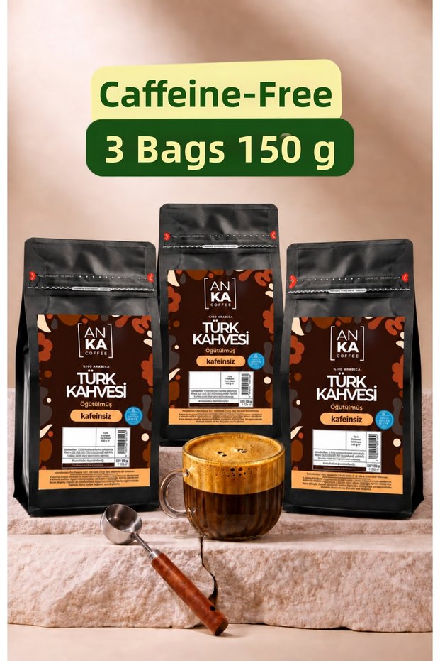 Caffeine-Free Ground Turkish Coffee 150g X3 3-Pack