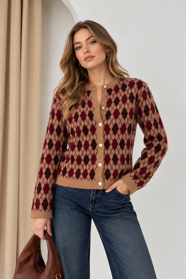 Pitikare Pattern Knitwear Women's Cardigan