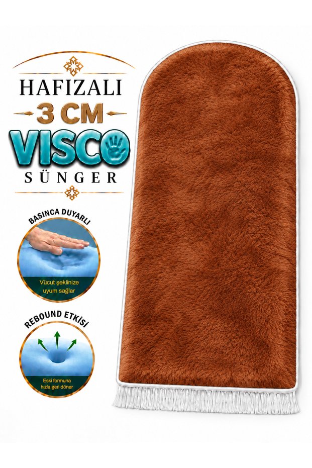 3 cm Orthopedic Visco Sponge Plush Prayer Mat Soft Knee-Pain Relief Prayer Mat