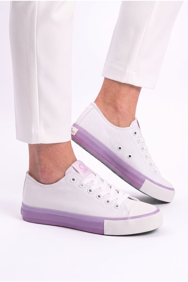 Women's White Lilac Unisex Sneaker Casual Sports Shoes