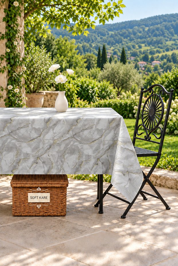 Pvc Fiber Tablecloth – Wipeable, Waterproof, Modern Pattern, for Kitchen and Dining Table
