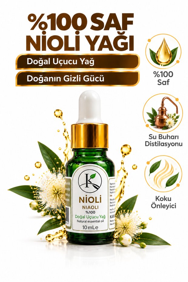 Nioli Essential Oil 10ml 100% Pure and Natural with Glass Dropper (Niaouli Essential Oil)