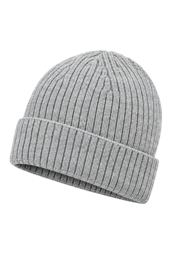 Gray Standard Size Soft Textured Warm Foldable Fisherman's Beanie