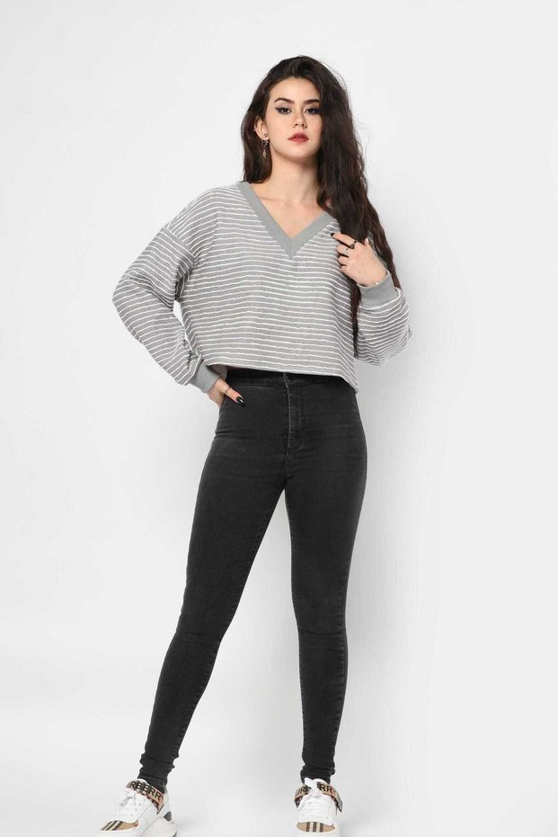 Striped Long-Sleeve Top