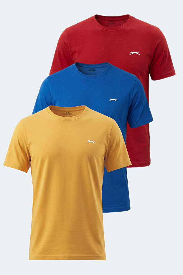 Notron I 3-Piece Set Men's Yellow - Red - Saks Blue T-Shirt