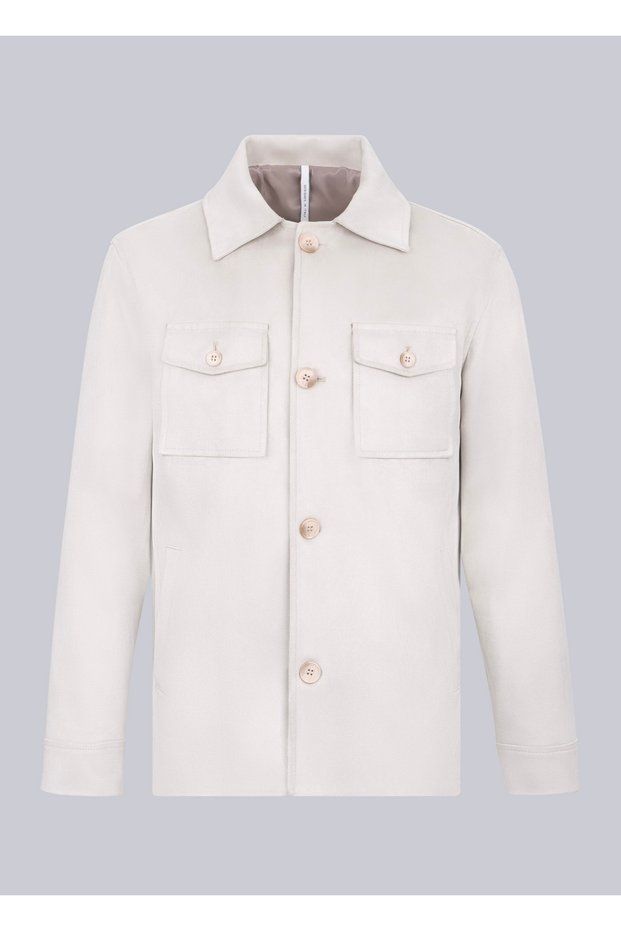 Mink Color Men's Suede Lined Blazer Jacket