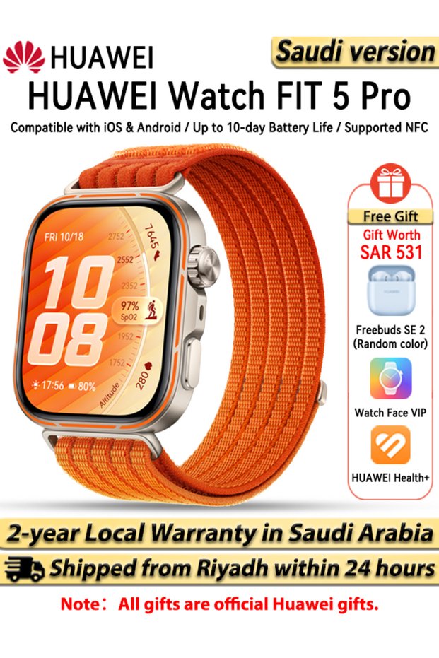 ساعة ذكية WATCH FIT 5 Pro، شاشة كاملة مقاس 1.92 بوصة، دراسة المخاطر، تمارين مصغرة، تقنية NFC، متوافقة مع iOS وأندرويد