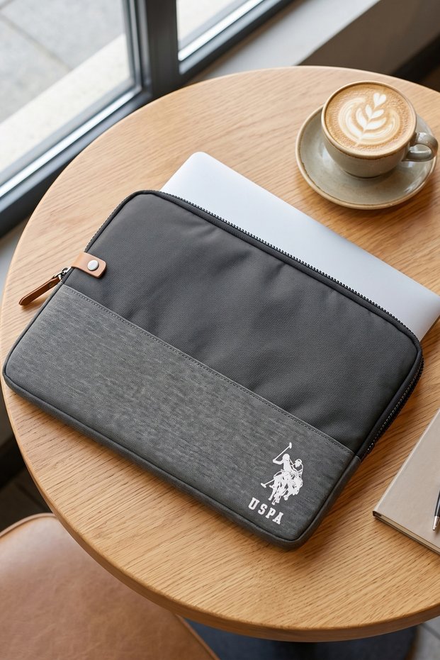 BASE. Polo Assn. 23695 Unisex Laptop Briefcase with Compartment BLACK