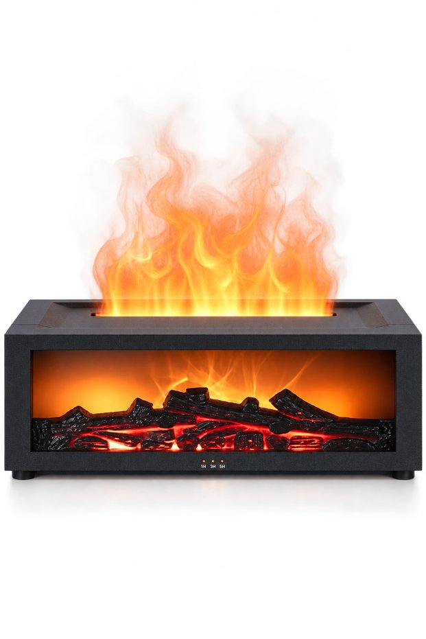 Flame Effect Fireplace Appearance Aromatherapy Humidifier Led Steam Machine with Remote Control