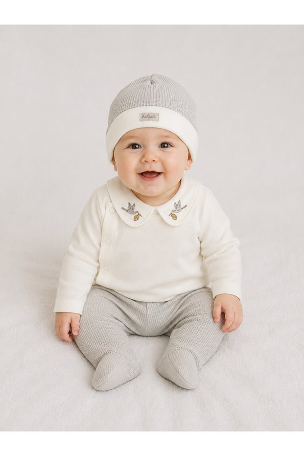Organic 3-Piece Bodysuit Set Gray