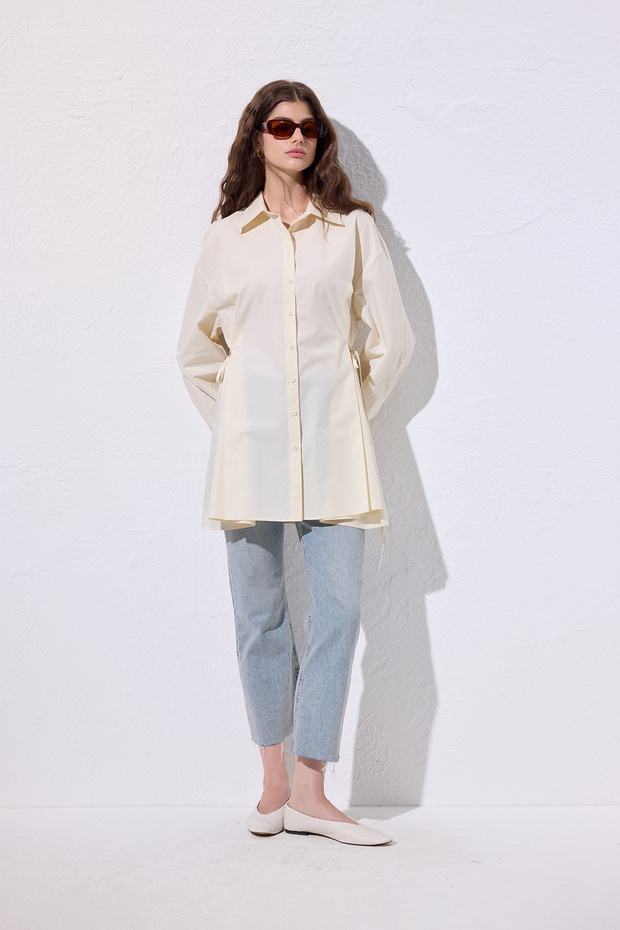 Tie Detail Shirt Vanilla