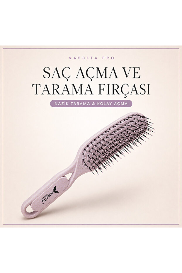 Pro hair detangling and brushing brush purple - 45
