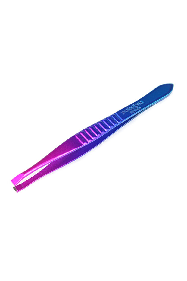 Stainless Steel Ombre Flat Tip Tweezers Nascimbiz054